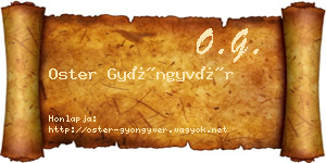 Oster Gyöngyvér névjegykártya